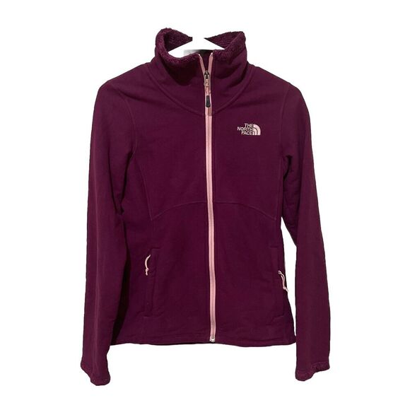 The North Face Womens Full Zip Soft Shell Fleece Lined Size XS Small Cranberry - Picture 1 of 8